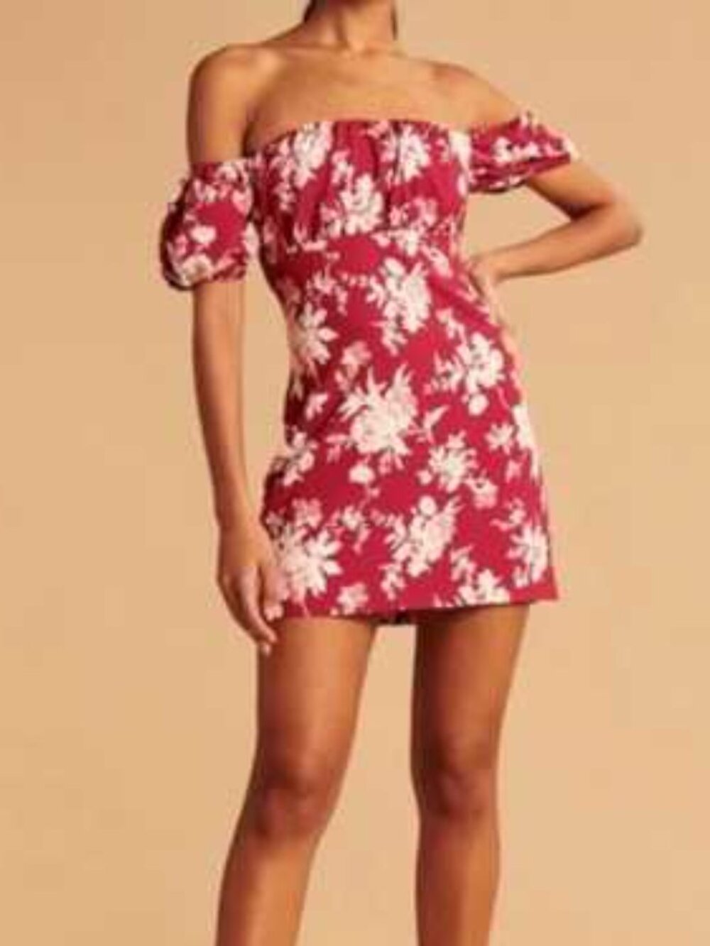 Abercrombie & Fitch Off The Shoulder Floral Mini Dress